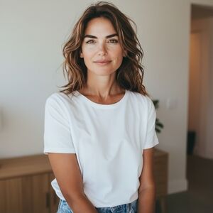 Splendid White Stretchy Relaxed Short Sleeve T-Shirt XL Nwot